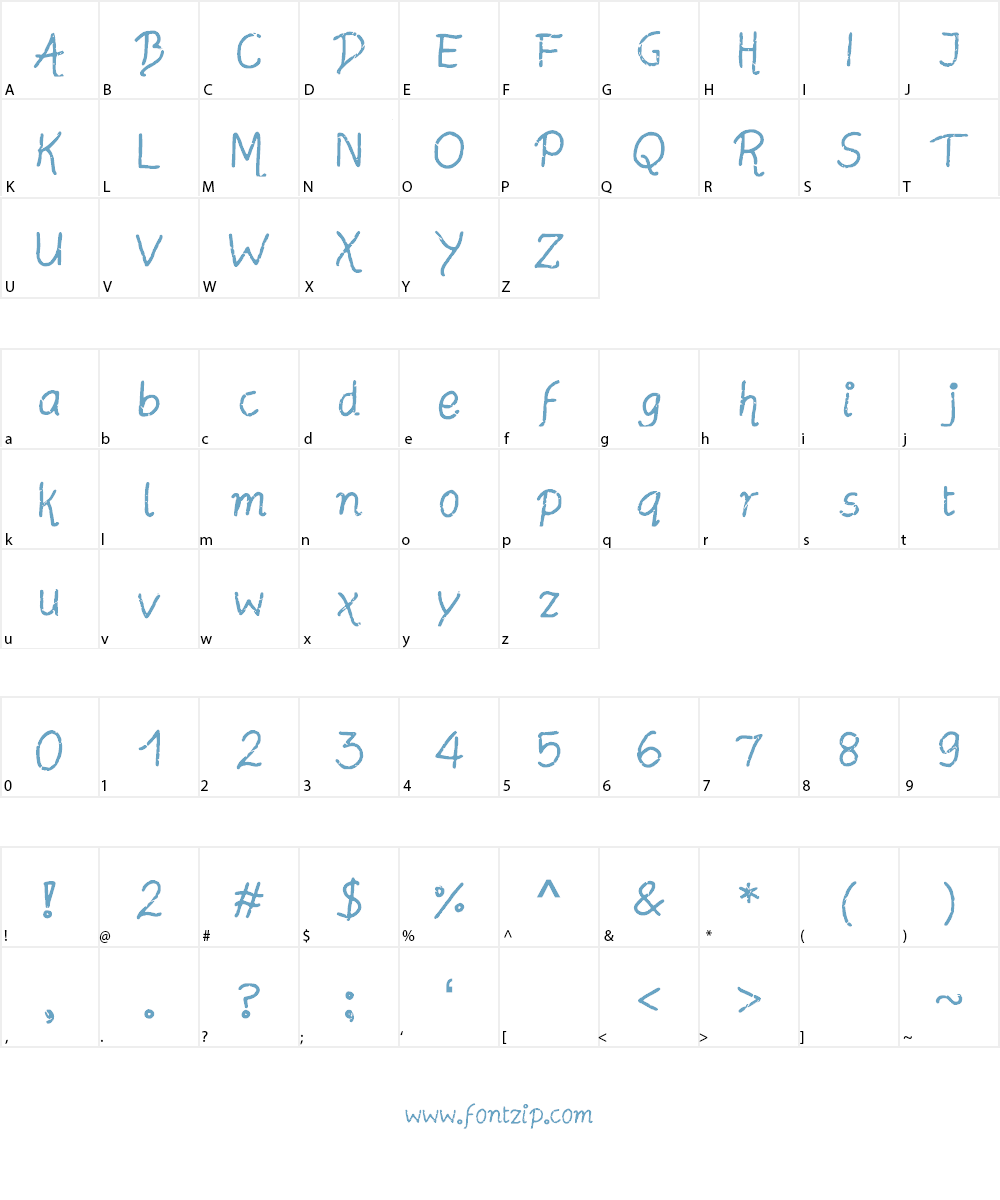 TrampolineScript Font Character